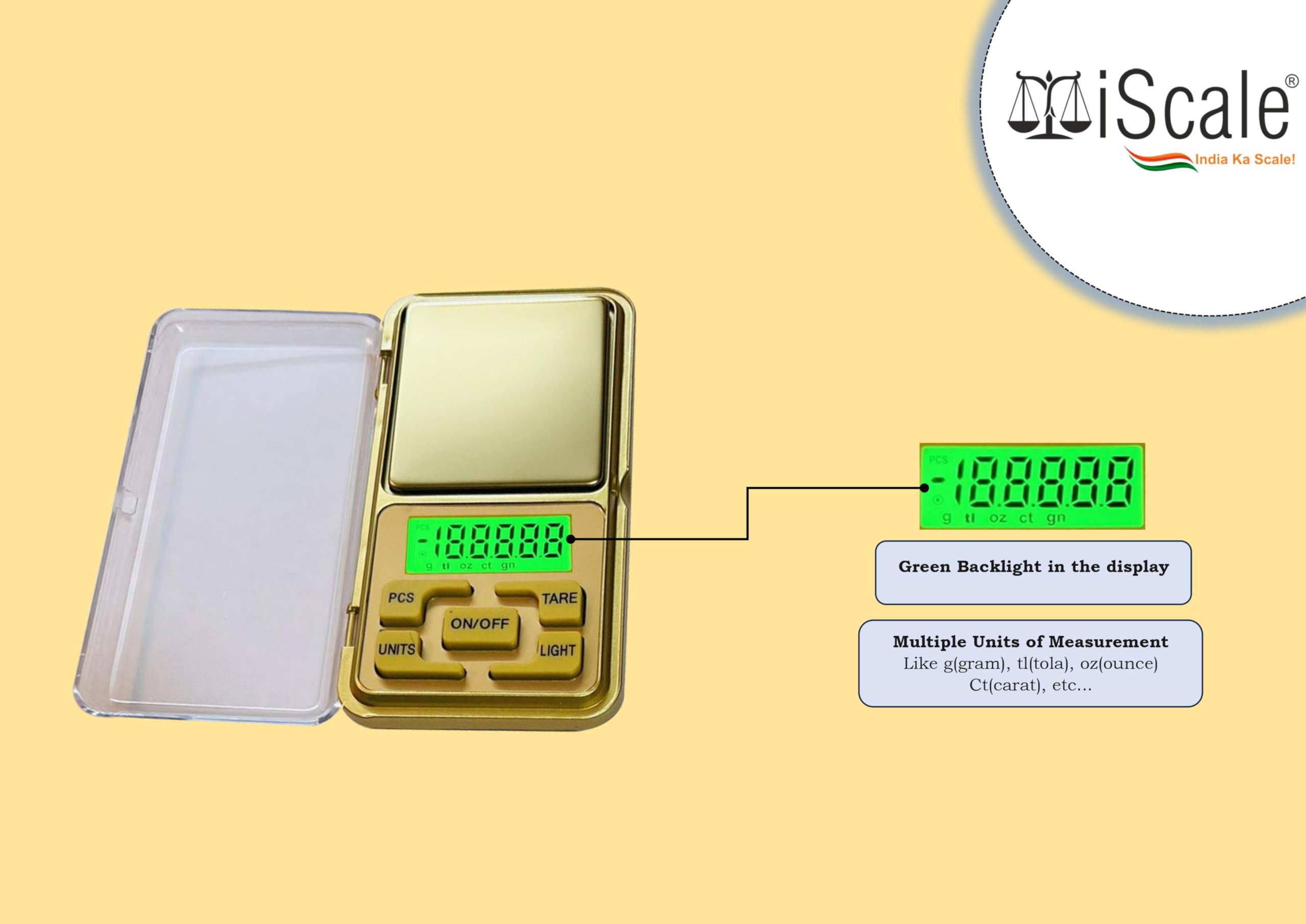 Baijnath Premnath Iscale Kes Pocket Scale - 200G X 0.01G Precision, Ideal For Jewelry & Chemical Weighing, Home & Goldsmith Use